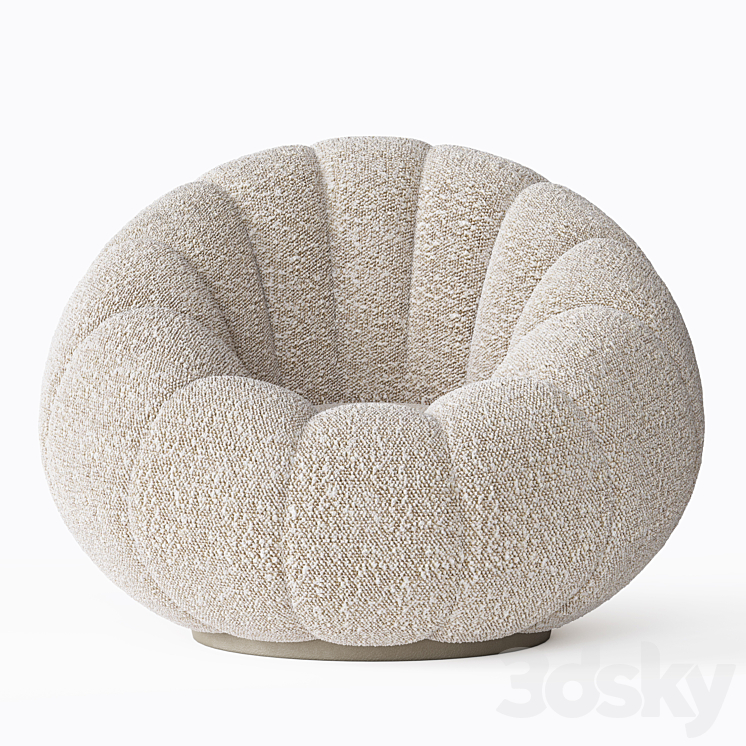 Pumpkin sofa 3DS Max Model - thumbnail 2