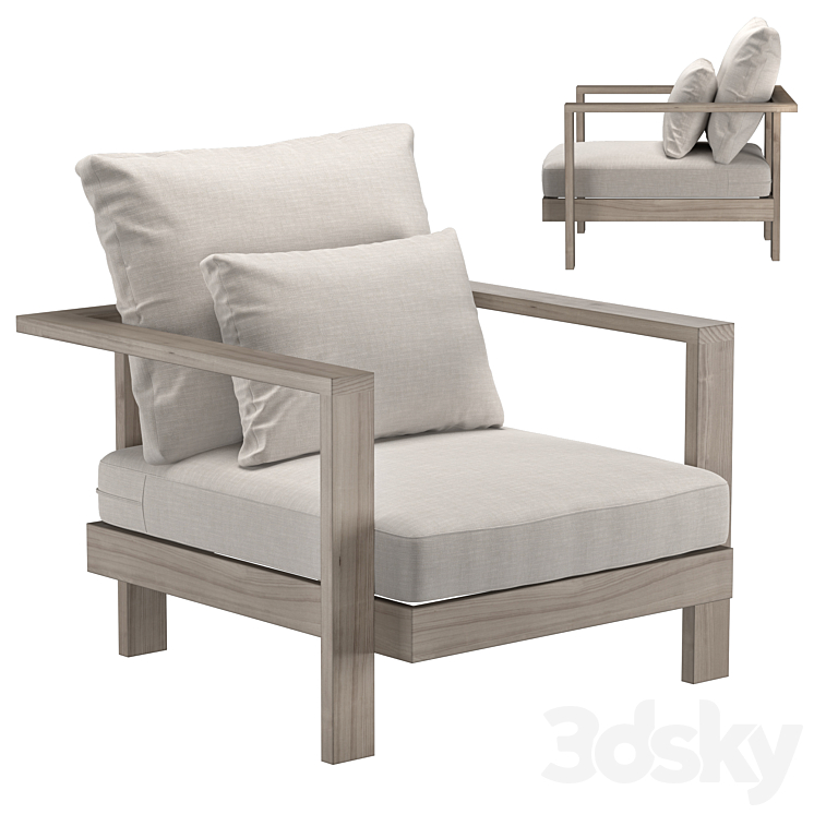 PURE ARMCHAIR 3DS Max Model - thumbnail 3