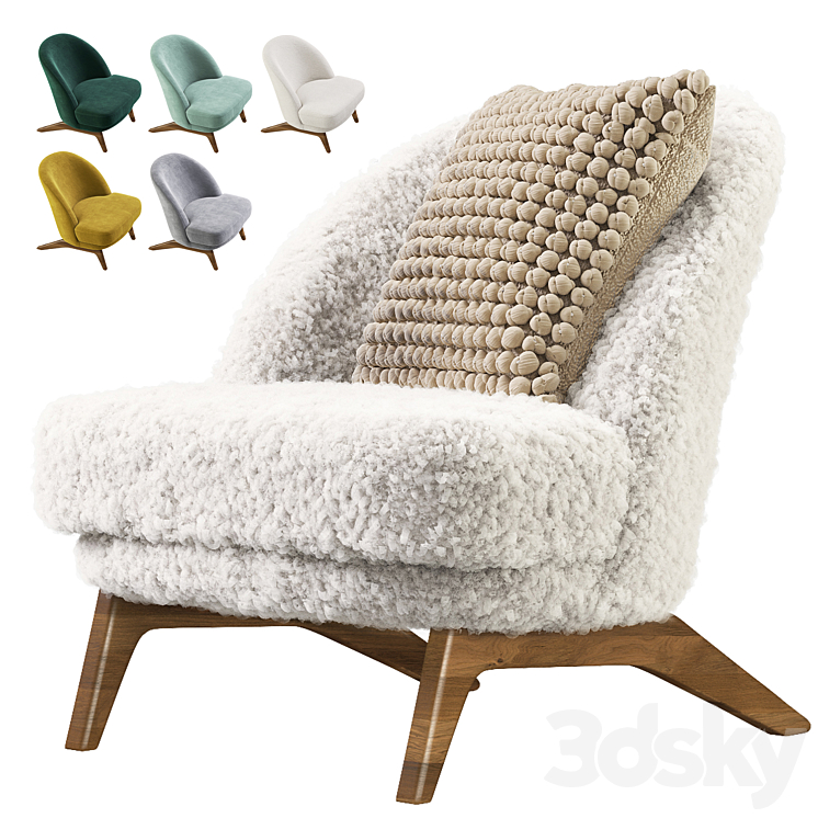 Pyle armchair 3DS Max Model - thumbnail 1