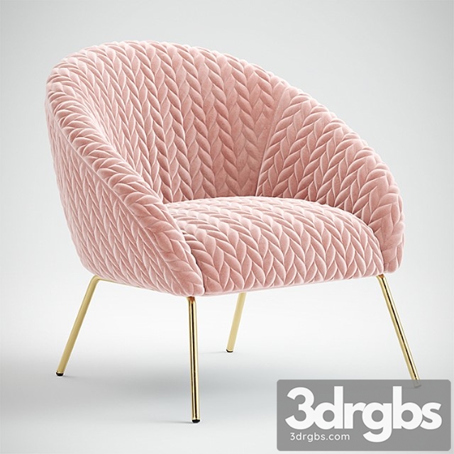 Quilted hillside accent chair 3dsmax Download - thumbnail 1