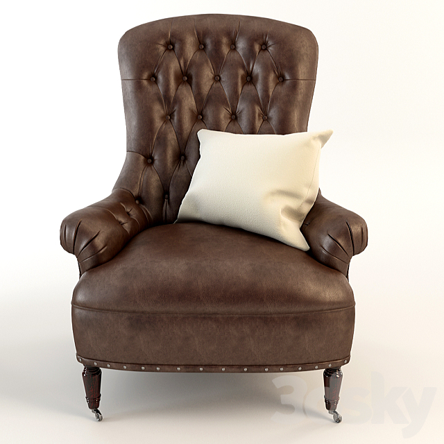 Radclife Tufted (leatcher) 3DS Max Model - thumbnail 1