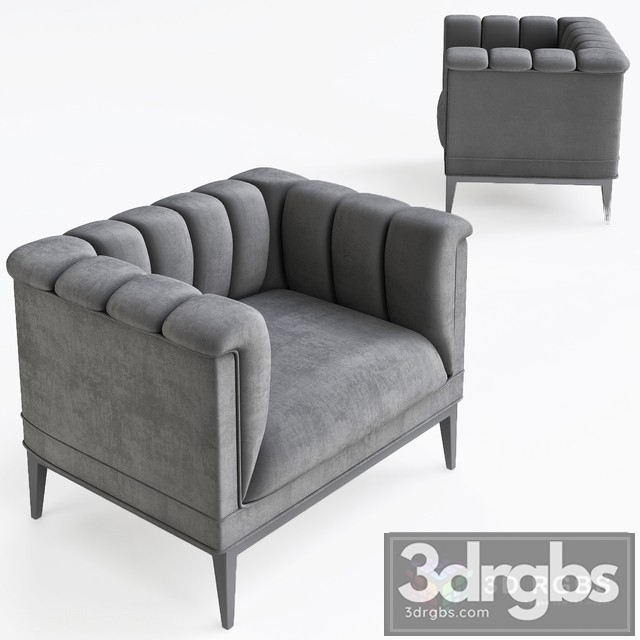 Raffles Armchair 3dsmax Download - thumbnail 1