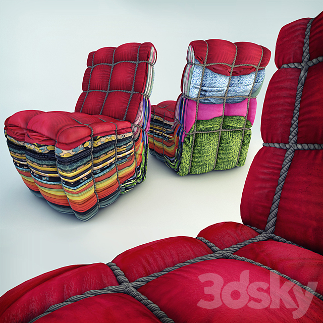 Rag Chair 3ds Max - thumbnail 1