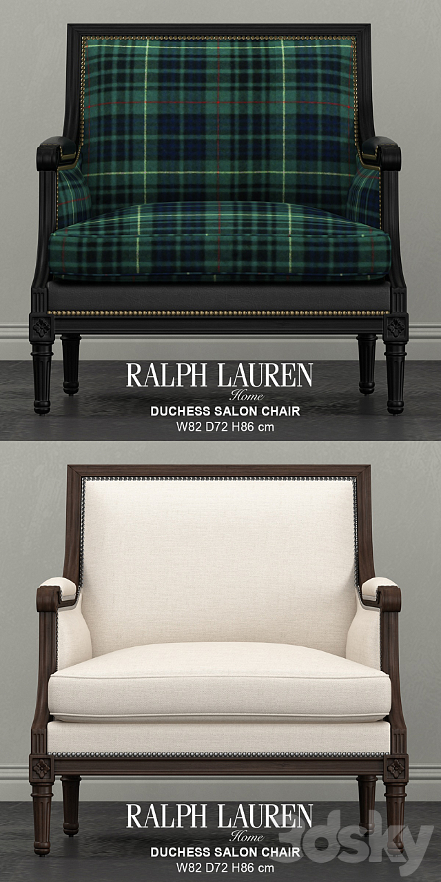 Ralph Lauren DUCHESS SALON CHAIR 3DSMax File - thumbnail 3