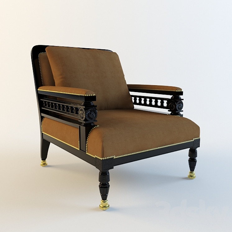 Ralph Lauren \/ INDIAN COVE LODGE CLUB CHAIR 3DS Max Model - thumbnail 1