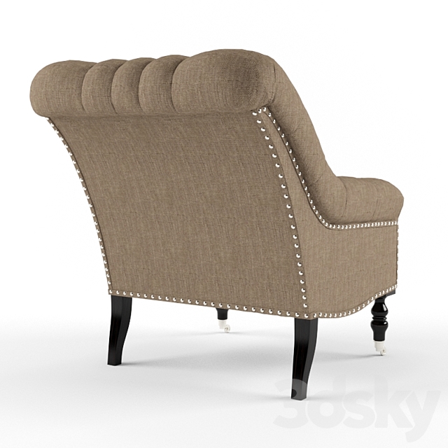 Ralph Lauren Mayfair Tufted Chair 3DS Max Model - thumbnail 2