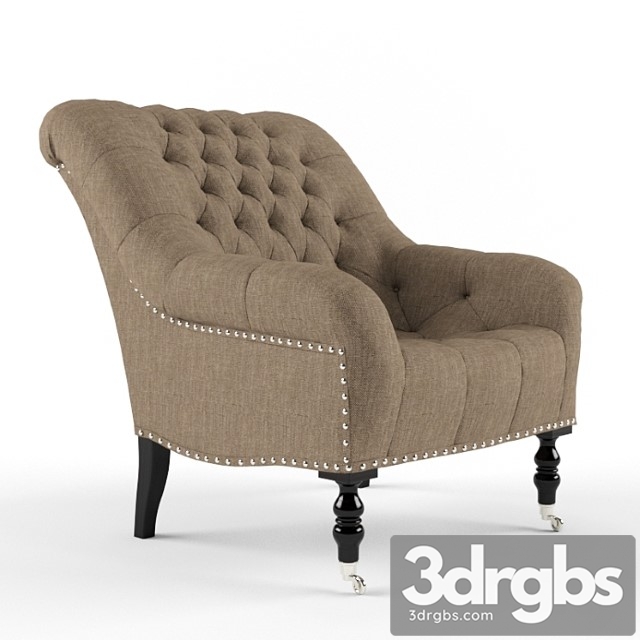 Ralph lauren mayfair tufted chair 3dsmax Download - thumbnail 1