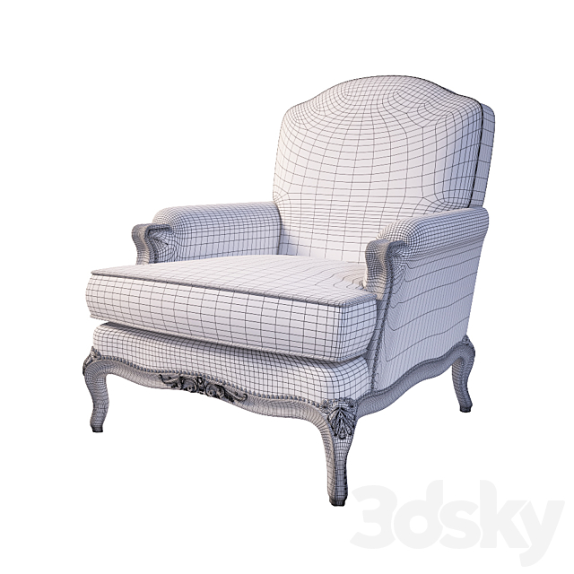 ralph lauren Noble Estate Club Chair 3DS Max Model - thumbnail 3