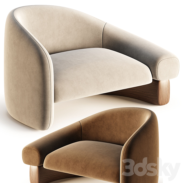 Raphael Navot Acrostic Overlay Armchair 3DS Max Model - thumbnail 1