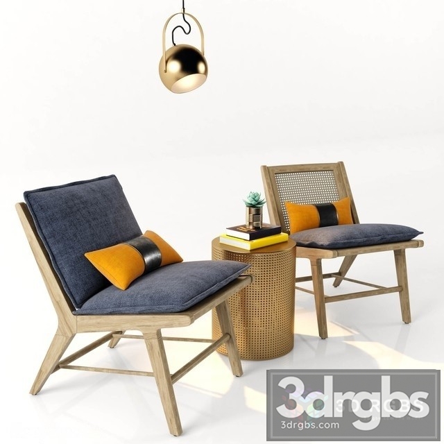 Rattan Outdoor Chair 3dsmax Download - thumbnail 1