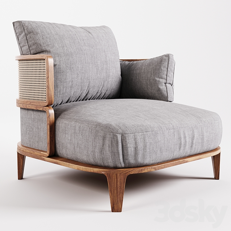 Rattan Sofa GTV Promenade Lounge 3DS Max Model - thumbnail 1