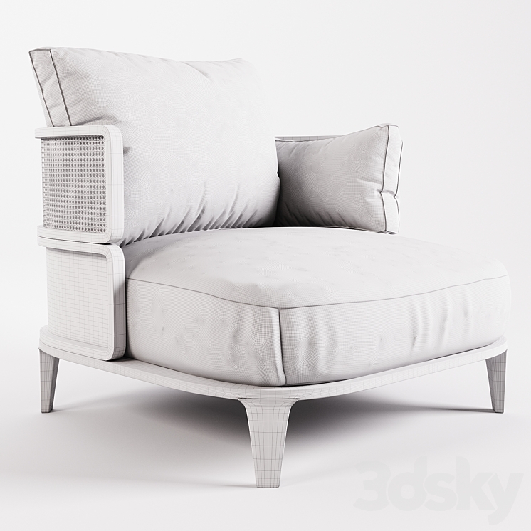 Rattan Sofa GTV Promenade Lounge 3DS Max Model - thumbnail 2