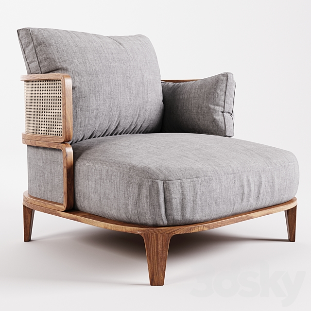 Rattan Sofa GTV Promenade Lounge 3DSMax File - thumbnail 1