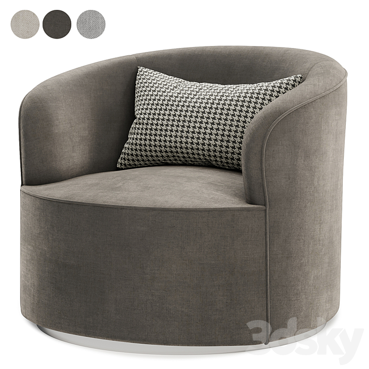 raven arm chair 3DS Max Model - thumbnail 2