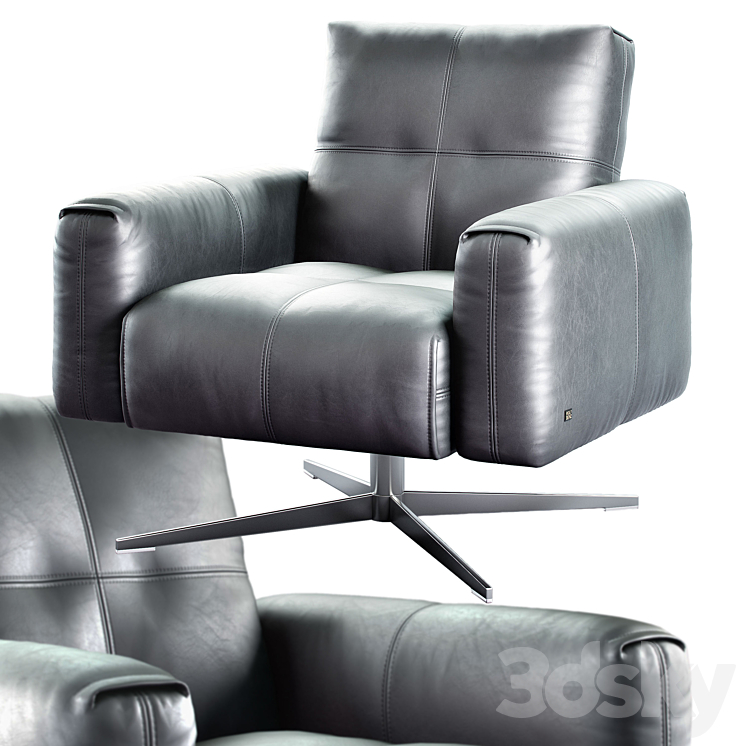 RB50 armchair by Rolf Benz 3DS Max - thumbnail 1