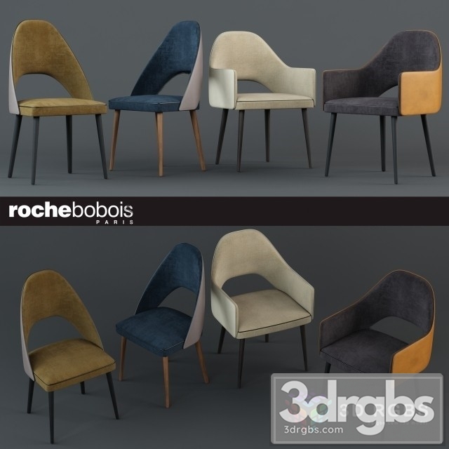 Rechebobois Paris Chair Set 3dsmax Download - thumbnail 1