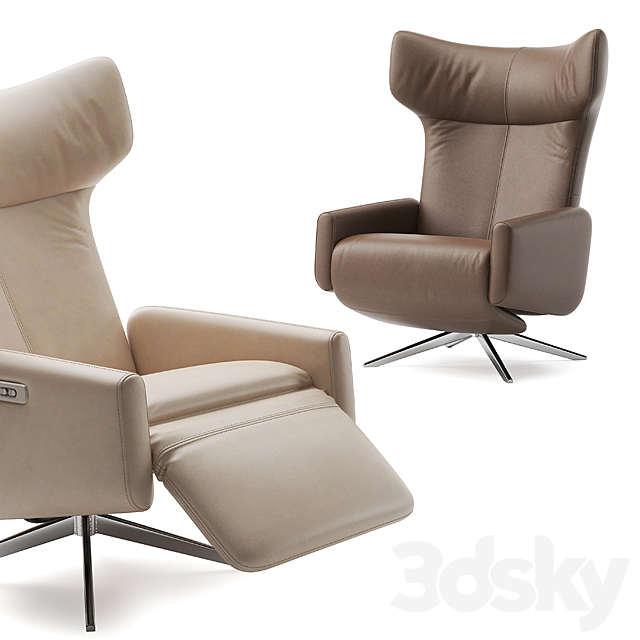 Reclining Chair John Lewis Dane Electric Recliner Armchair 3DSMax File - thumbnail 1