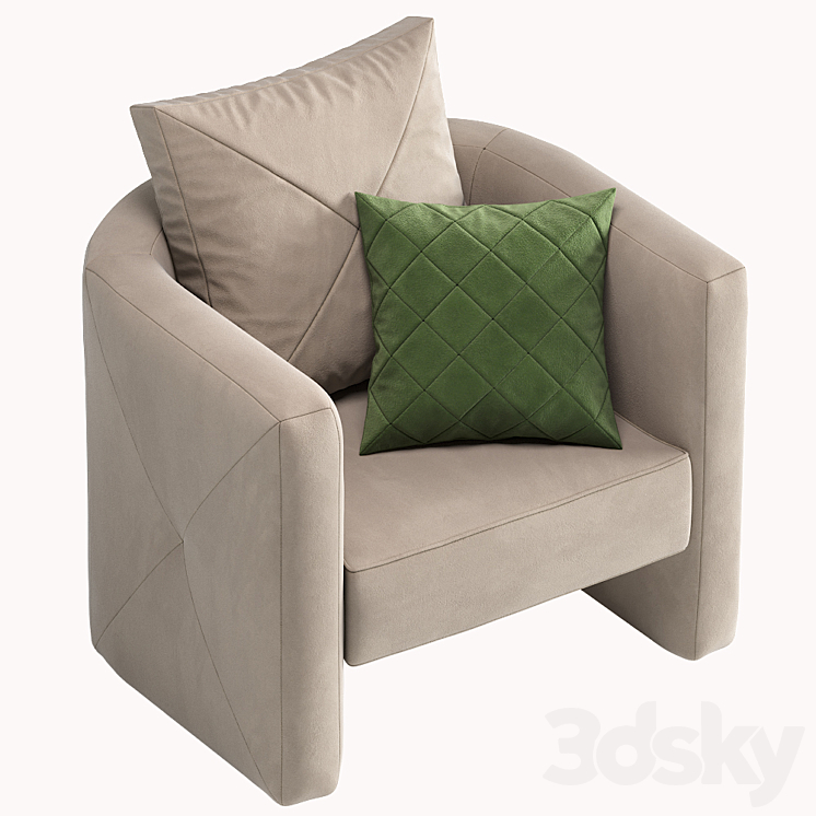 Reflex AURA armchair 3DS Max - thumbnail 2