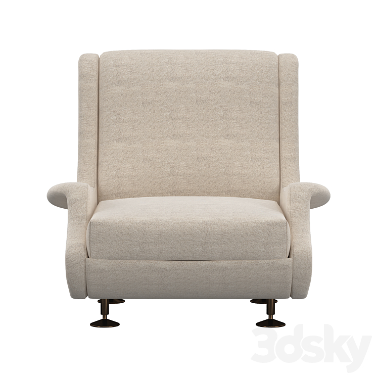 Regent Armchair 3DS Max Model - thumbnail 2