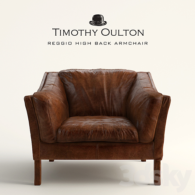 REGGIO HIGH BACK ARMCHAIR. Timothy Oulton 3DSMax File - thumbnail 1