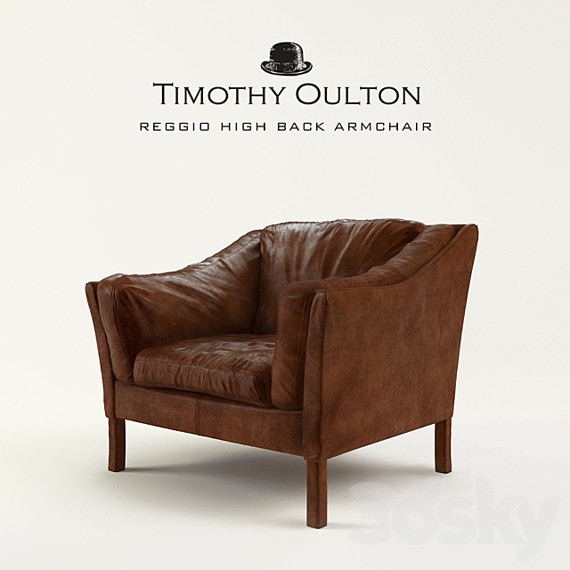 REGGIO HIGH BACK ARMCHAIR. Timothy Oulton 3DSMax File - thumbnail 2