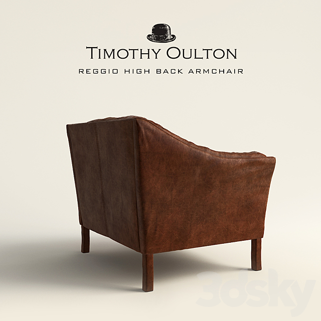 REGGIO HIGH BACK ARMCHAIR. Timothy Oulton 3DSMax File - thumbnail 3