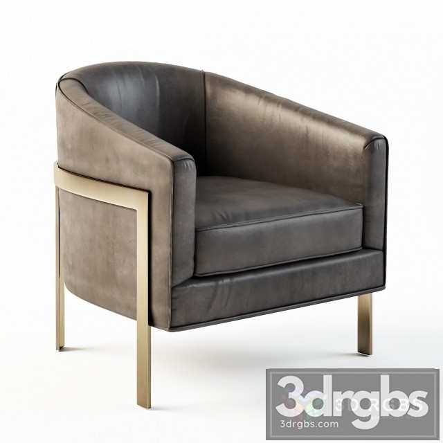 Reginald Leather Armchair 3dsmax Download - thumbnail 1