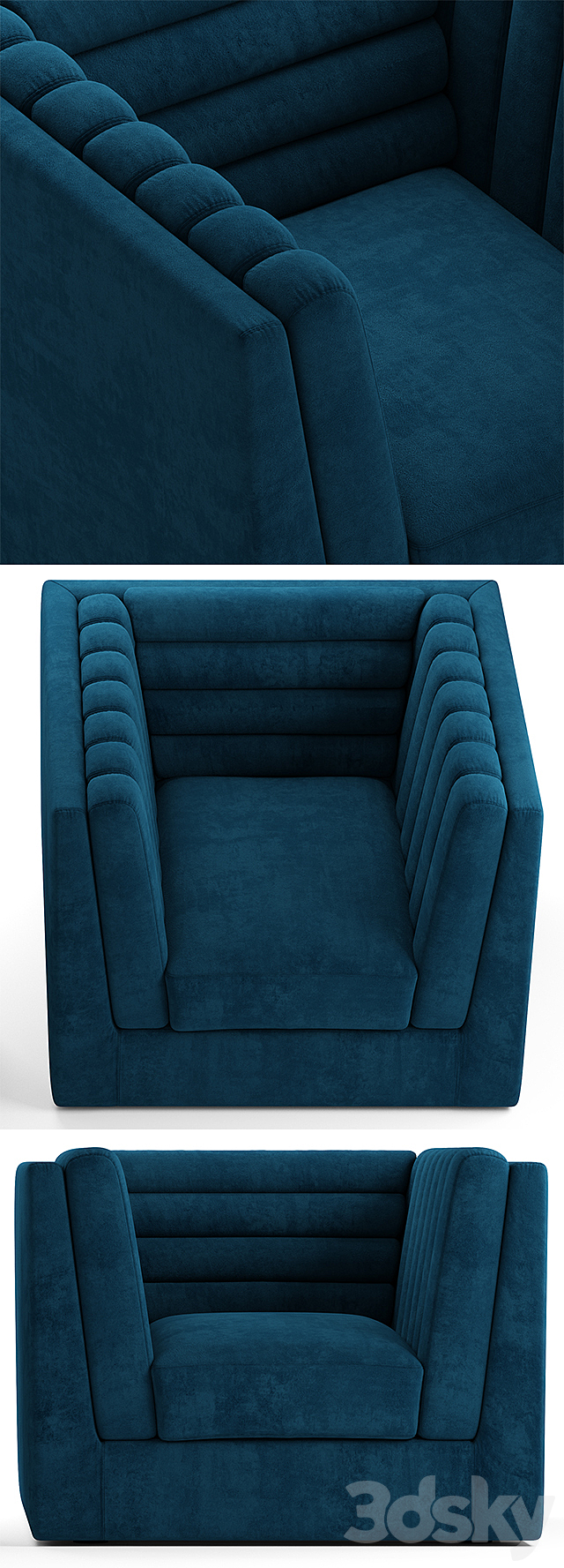 relief chair 3ds Max - thumbnail 2