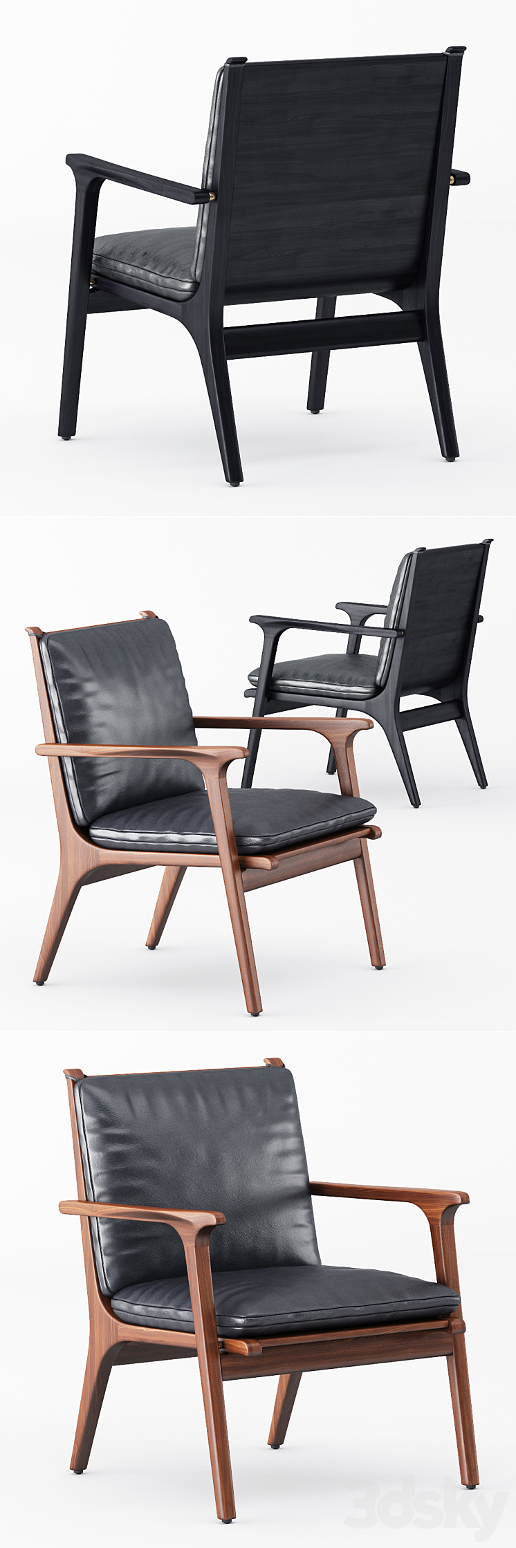 REN DINING LOUNGE CHAIR SMALL 3DS Max - thumbnail 2