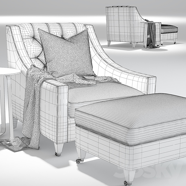 Renoir Armchair_Elypsis Table_The sofa and chair company 3DSMax File - thumbnail 2