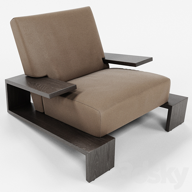 Restoration Hardware Cassel chair 3ds Max - thumbnail 1