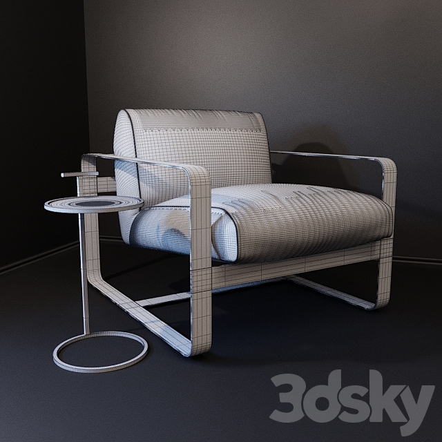 Restoration Hardware Chair 3ds Max - thumbnail 2