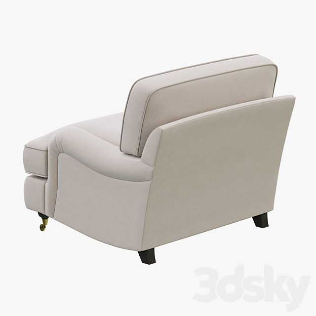 Restoration Hardware English Roll Arm Upholstered Chair 3ds Max - thumbnail 2