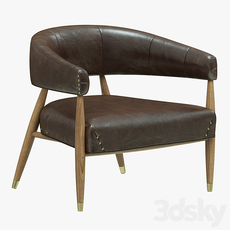 Restoration Hardware Jensen Chair 3DS Max - thumbnail 1