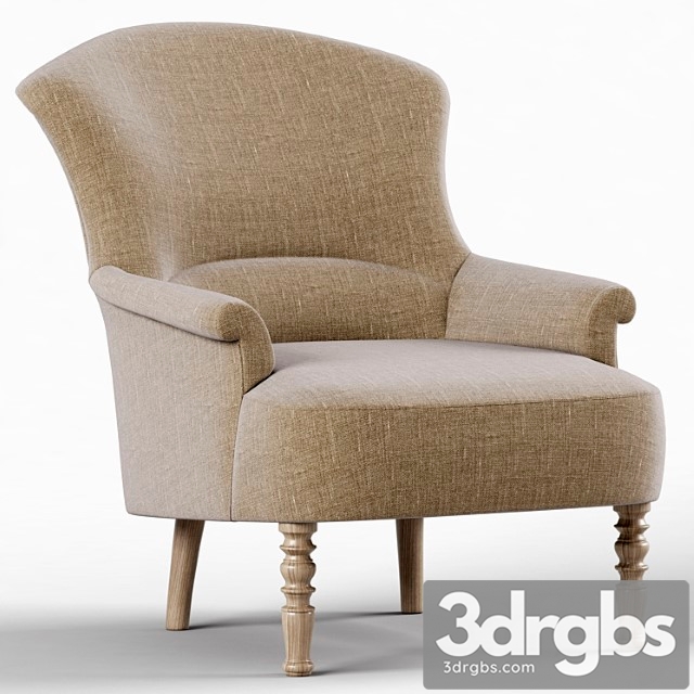 Restoration Hardware Josephine Chair 3dsmax Download - thumbnail 1