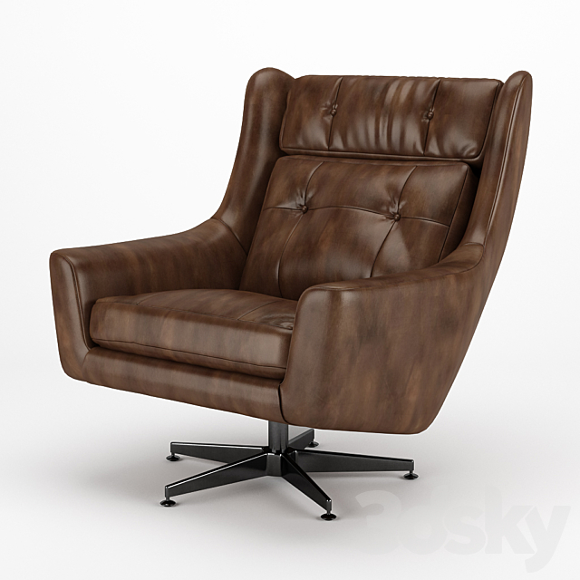 Restoration Hardware Motorcity Chair 3ds Max - thumbnail 1