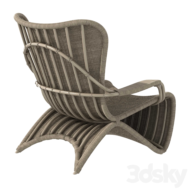 Restoration hardware PALMERIA LOUNGE CHAIR 3DS Max - thumbnail 2