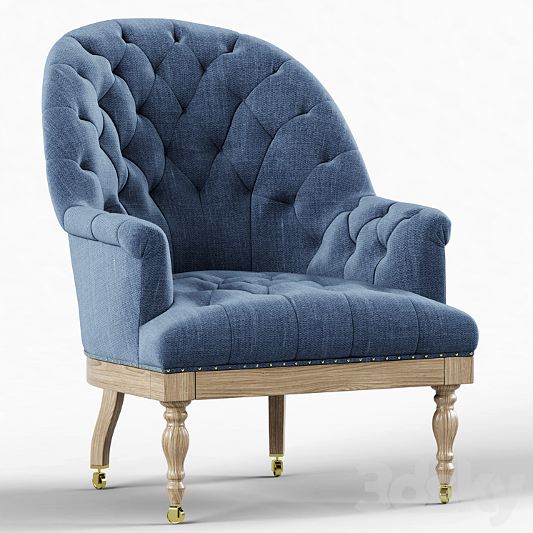 Restoration Hardware Vallette Chair 3DS Max - thumbnail 1