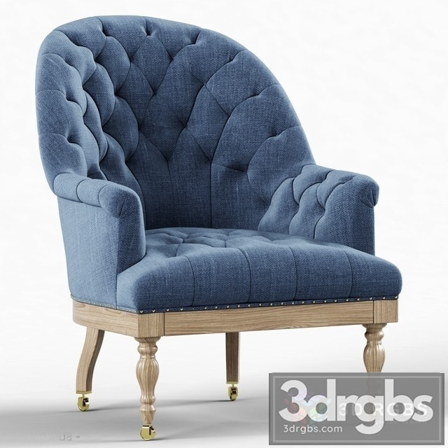 Restoration Hardware Vallette Chair 3dsmax Download - thumbnail 1