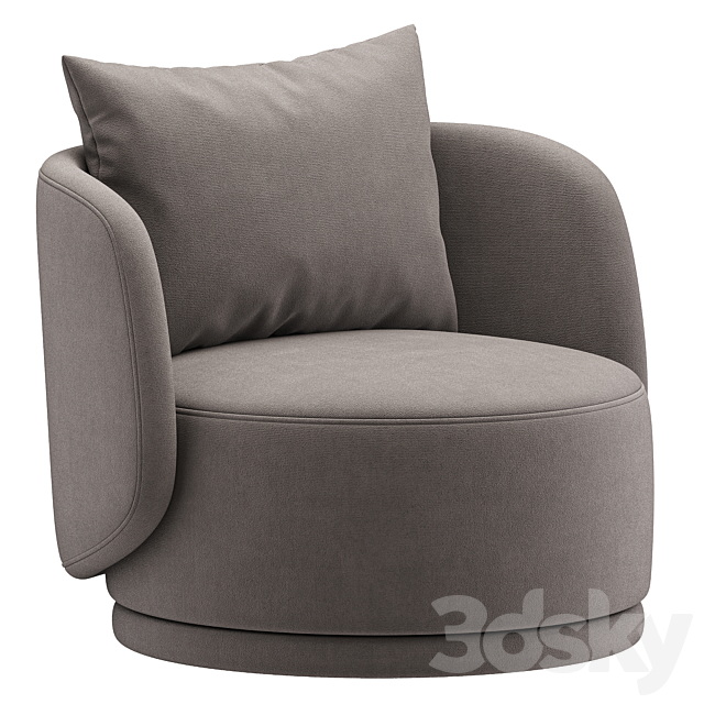 REZE Armchair 3ds Max - thumbnail 2