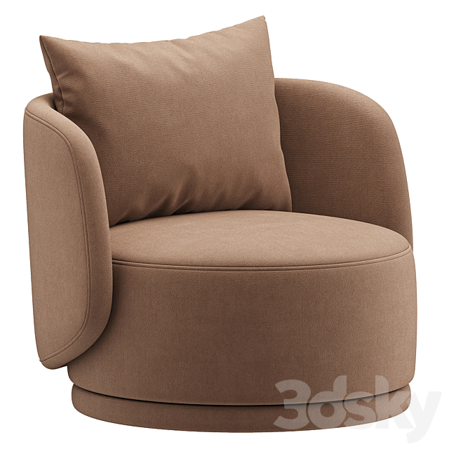 REZE Armchair 3ds Max - thumbnail 3