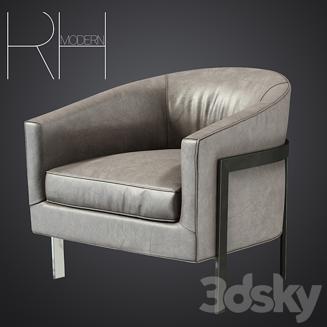 RH _ REGINALD LEATHER CHAIR 3DSMax File - thumbnail 1