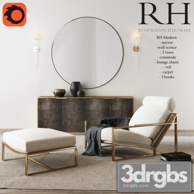 RH Chair Collections 3dsmax Download - thumbnail 1