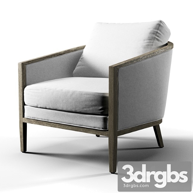 Rh french barrelback chair 3dsmax Download - thumbnail 1