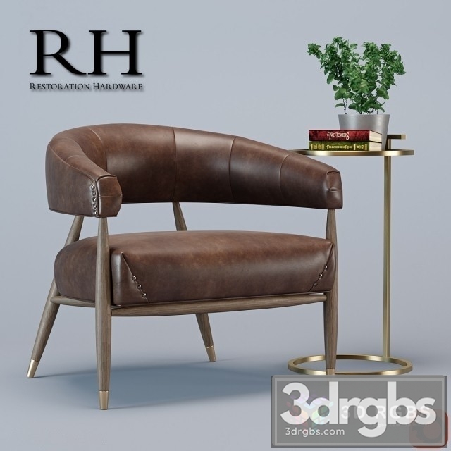 RH Jensen Angle Armchair 3dsmax Download - thumbnail 1