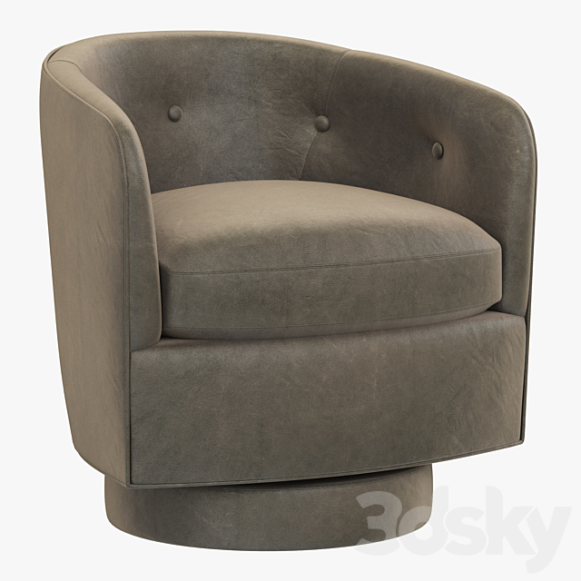 RH Modern Milo Baughman Chair 3ds Max - thumbnail 1