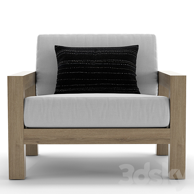 RH Outdoor Bonaire armchair 3ds Max - thumbnail 2