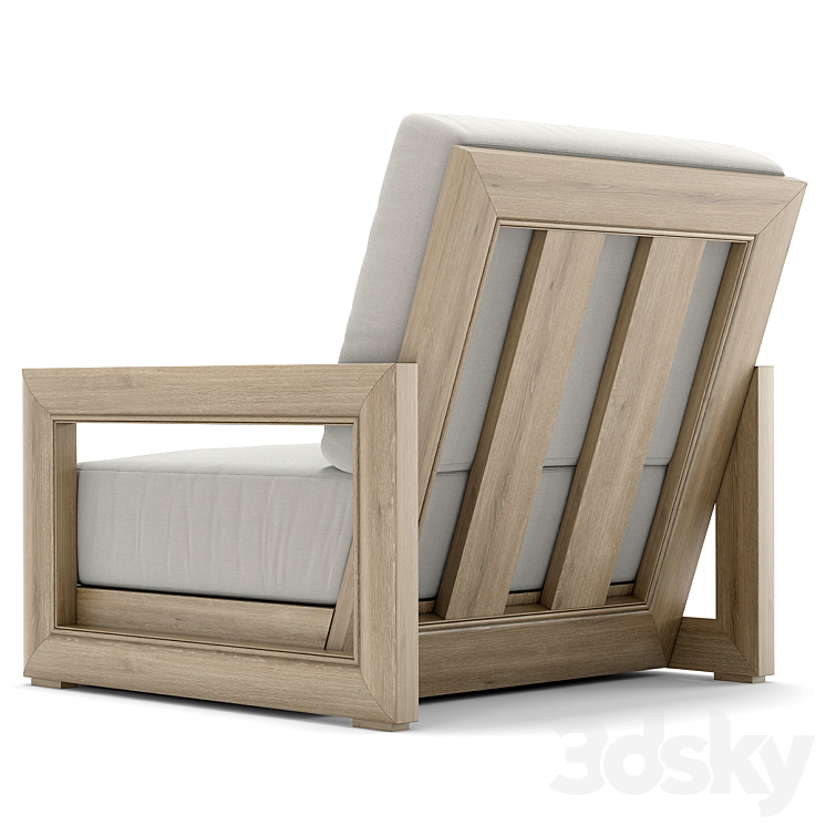 RH Outdoor Costa armchair 3DS Max - thumbnail 2