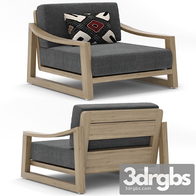 Rh outdoor sebastian lounge chair 3dsmax Download - thumbnail 1