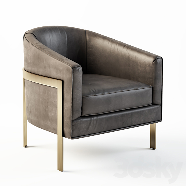 RH REGINALD LEATHER CHAIR 3DSMax File - thumbnail 1